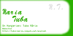 maria tuba business card
